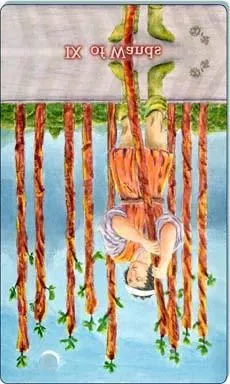 Entendiendo el nueve de bastos en posición Invertida