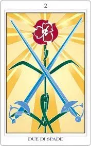 Significado de la carta del Dos de Espadas en el Amor