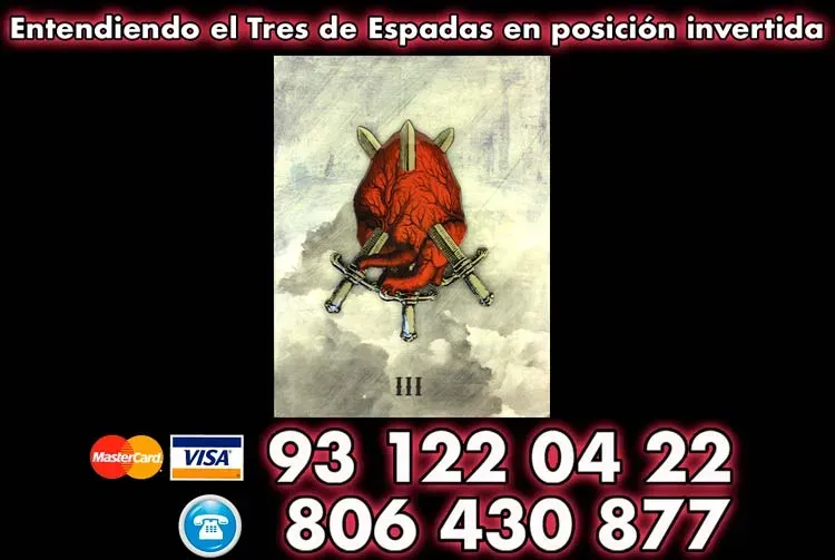 Entendiendo el Tres de Espadas en posición invertida