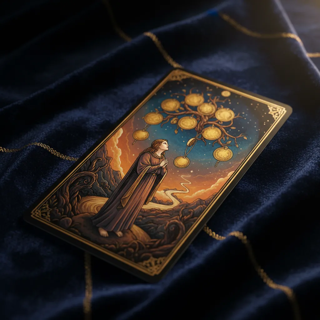 Siete de Oros en el Tarot: Significado, Reflexión y Éxito