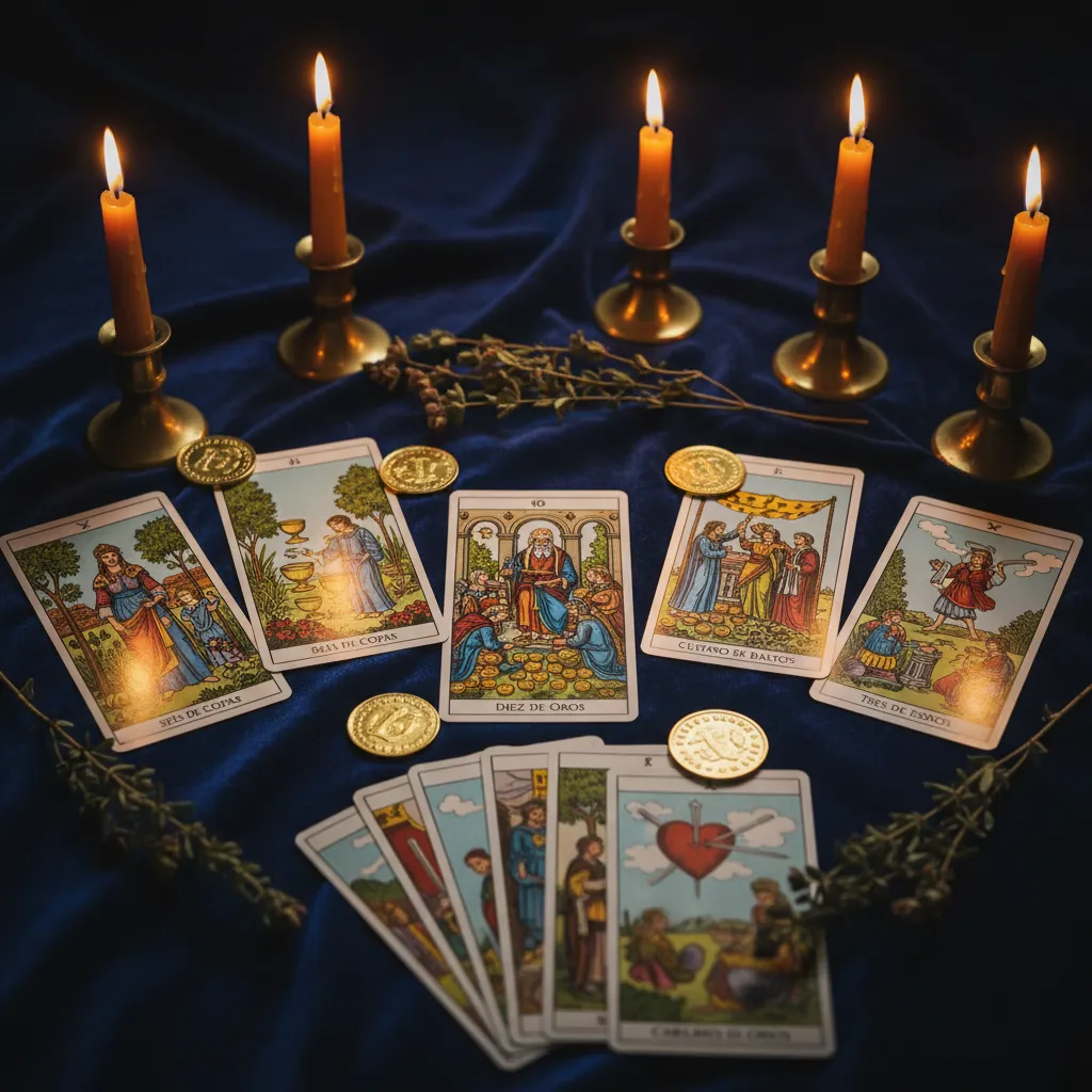 Diez de Oros: Significado, éxito material y estabilidad en el tarot