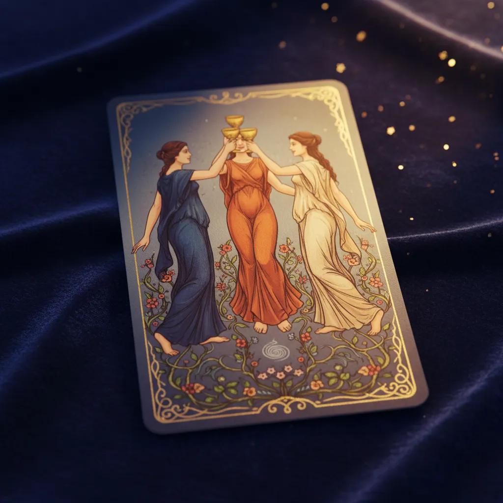 Significado del Tres de Copas en el Tarot: Celebración y Armonía